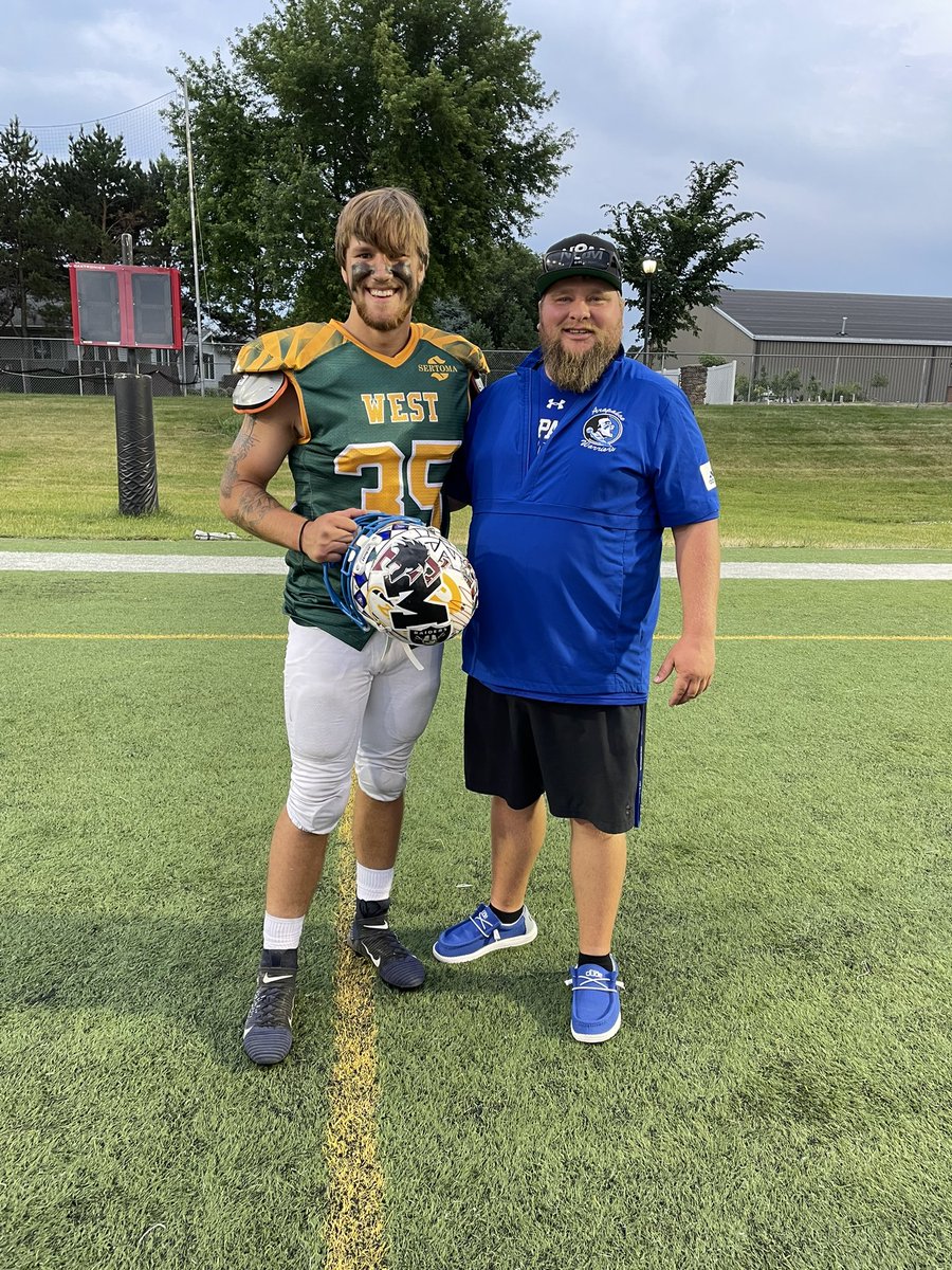 Keegan Benson <a href="/keegster35/">keegan benson</a> played his last HS football game as a Warrior. He represented Arapahoe the last 2 weeks in the West Nebraska All-Star game in Scottsbluff and then last Saturday in the Sertoma 8-man All-Star Game in Hastings. #Tribe #Nebraska8ManFootball