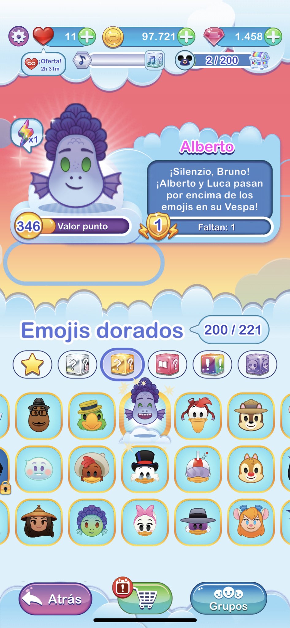 Alberto  Disney emoji, Disney emoji blitz, Disney