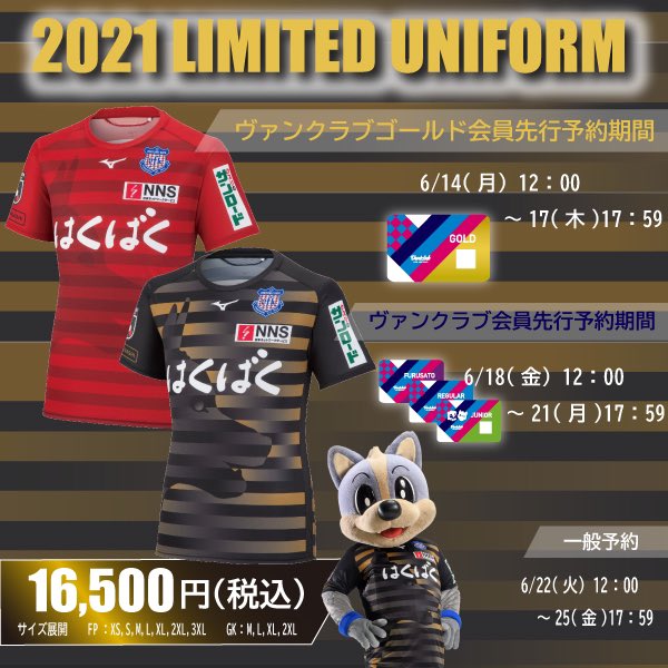 ヴァンフォーレ甲府2021夏季限定ユニフォーム甲斐犬モチーフネームナンバー付き ヴァンフォーレ甲府2021夏季限定ユニフォーム甲斐犬モチーフネーム