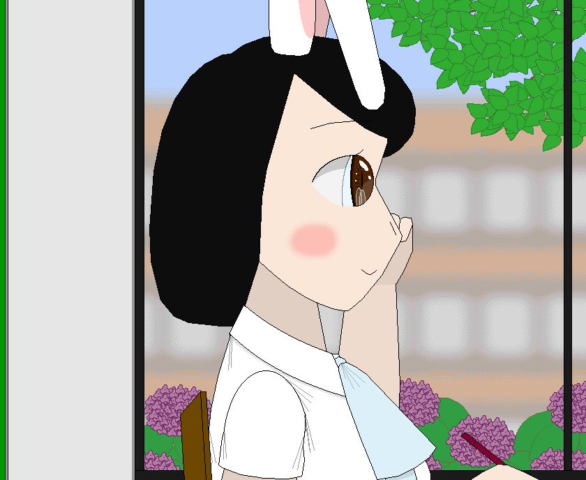 しらぎくさいと ホームレス予備軍 V Twitter 創作絵 令和 3年 6月22日にピクシヴに投稿した創作キャラクタ 堀北真希うさぎ 六月末の大学で講義を受講中の 堀北真希 うさぎです 堀北真希うさぎはうさ耳が目立つためいつも一番後ろに座ります 近視で黒板が