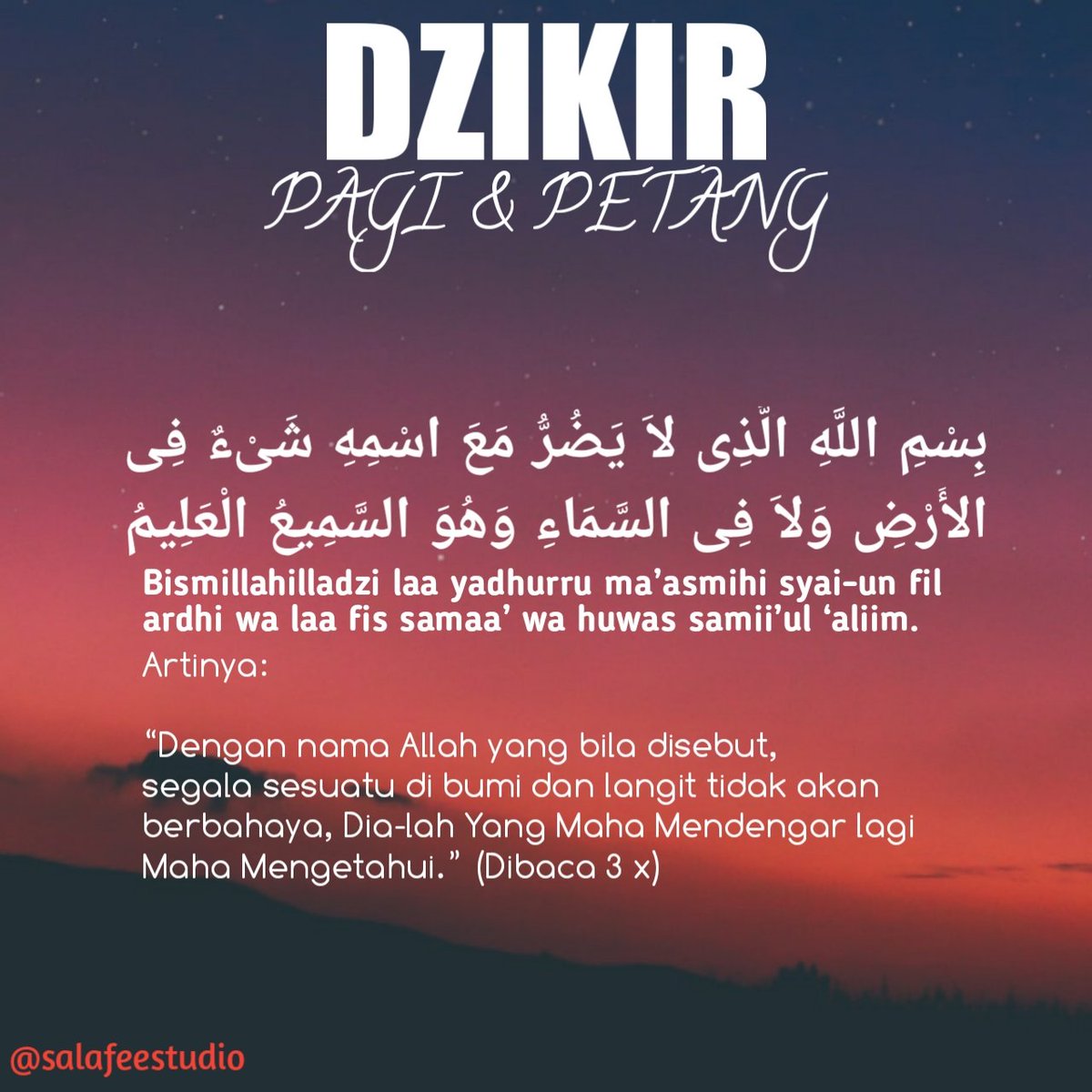 _RioArdi's tweet photo. Rutinkan selalu... #dzikir #dzikirpagipetang #rodja #Salafi https://t.co/cclld2AtIW
