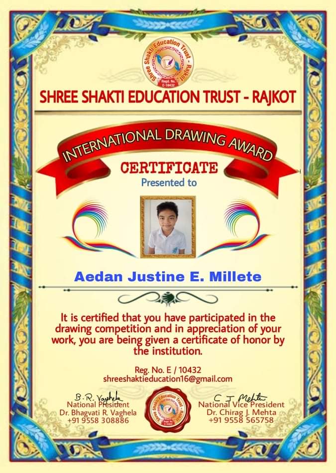 MARKAZ PUBLIC SCHOOL ,GONDAL: CERTIFICATE FOR DRAWING COMPETITION