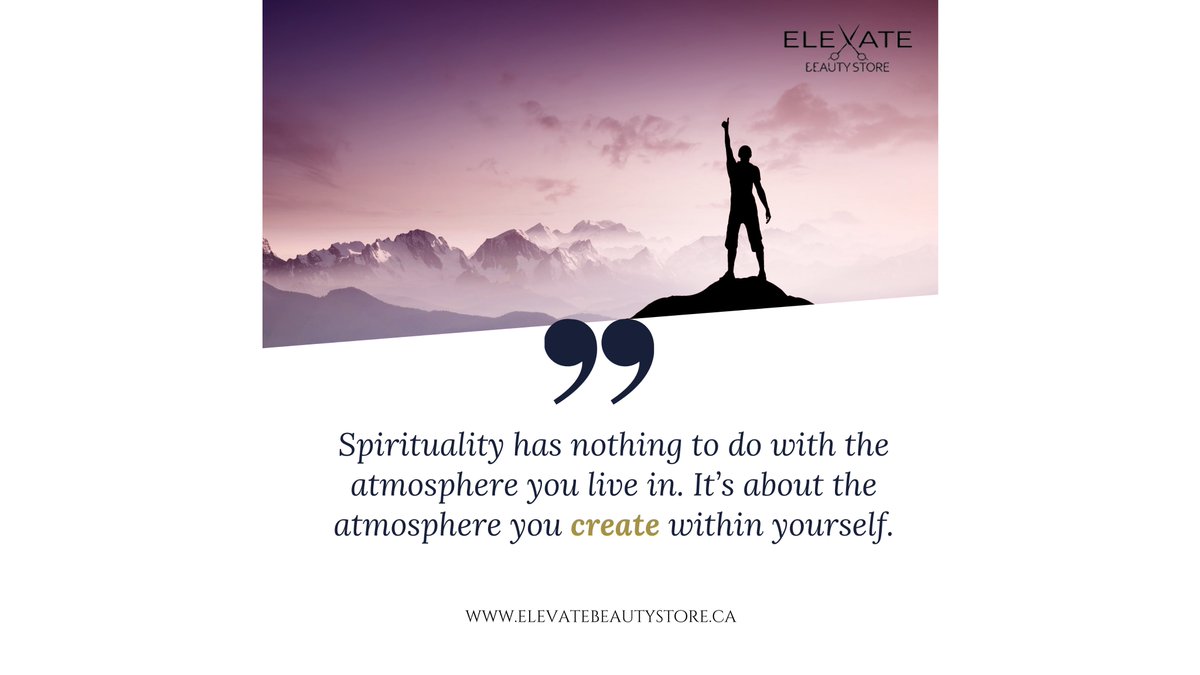 ESBonline's tweet photo. "Spirituality has nothing to do with the atmosphere you live in. It’s about the atmosphere you create within yourself."

Do you agree?

Follow more at: https://t.co/YTIDsDog7o 

#canadabeautysupplystore #canadabeautysupply #torontobeauty #torontobeautysupplies #torontohairstore https://t.co/SZfuJakjBu