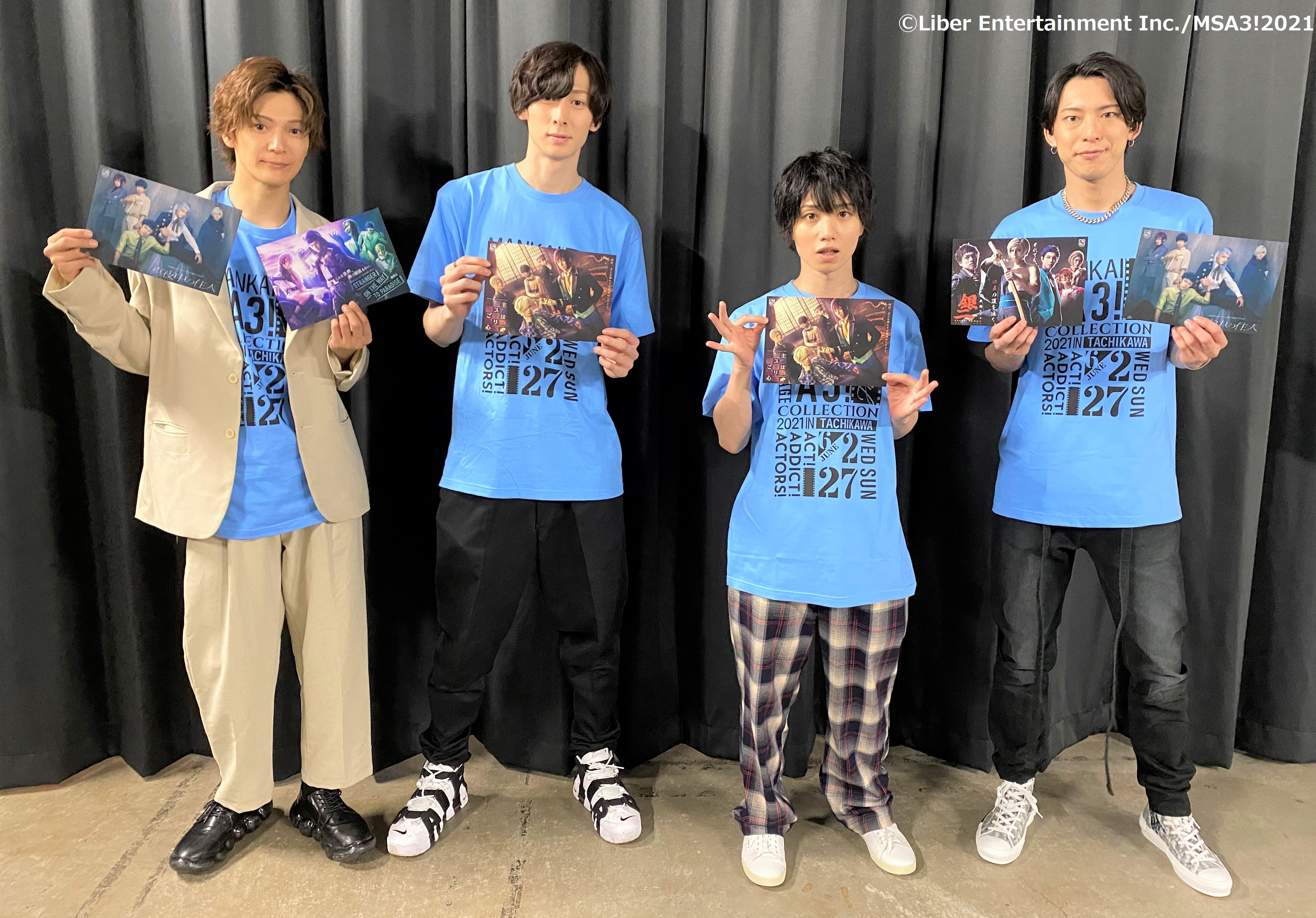 Mankai Stage A3 イベント情報 1 2 本日のゲスト 北園 涼さん 植田圭輔さん 田中涼星さん 上田堪大さん 上映作品 昼 Winter 21 生コメ 夜 Autumn 特典フライヤー付き まだ間に合う 昼公演のライブ配信については次の