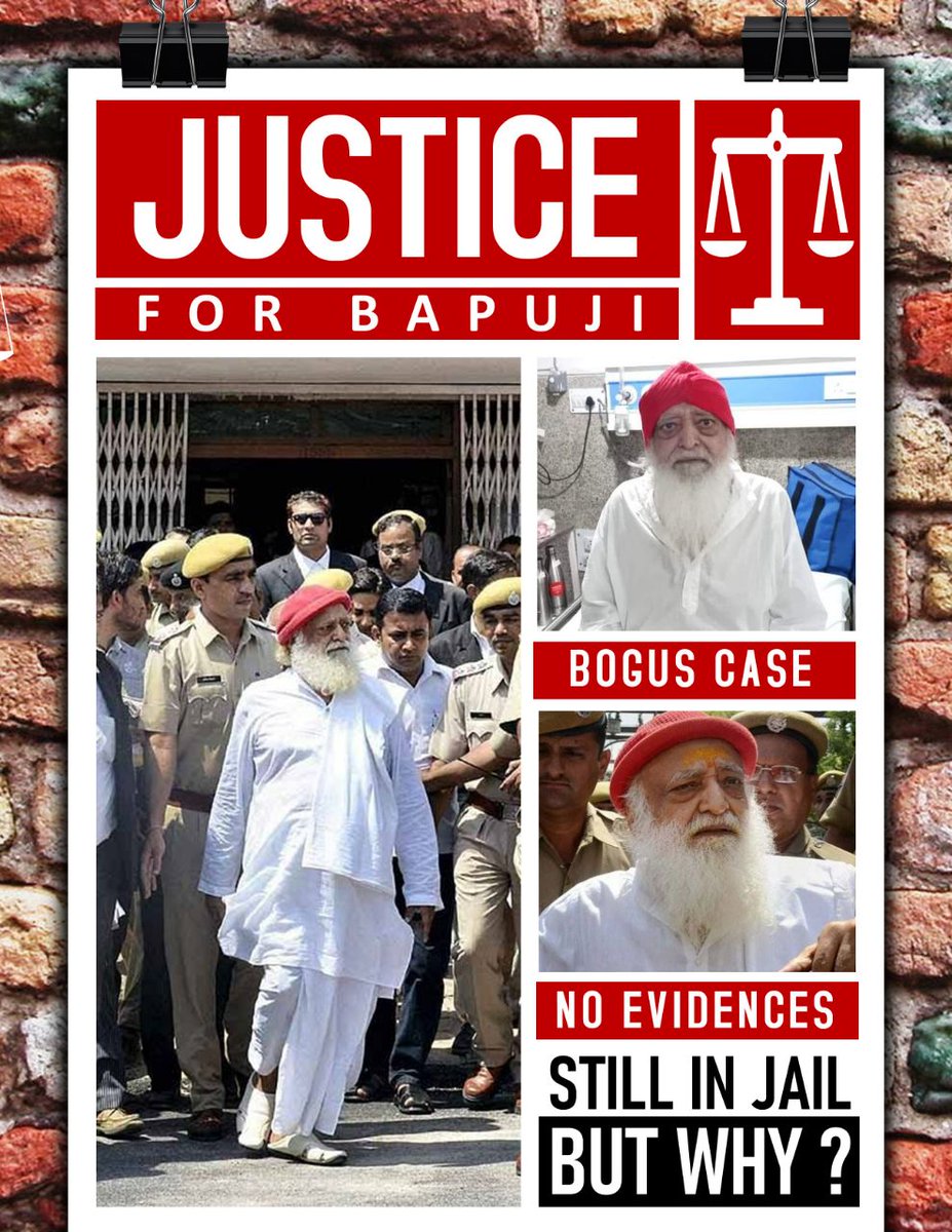 Jagdambb1's tweet photo. Which forces are at play behind denying bail to innocent Sant Shri Asharamji Bapu. Not giving bail even for medical recovery and treatment is blot on humanity.

NHRC .... Are you sleeping ???

#RequestLettersToGOIForBapuji https://t.co/a41sIvBhbM