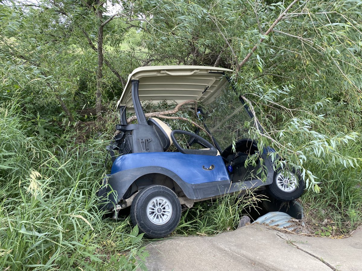 CornHack's tweet photo. I suspect some golfer who was playing Willow Run at Sioux Falls may have had a little too much to drink. Gives new meaning to the term “in the hazard.” https://t.co/efMO6TaQVD
