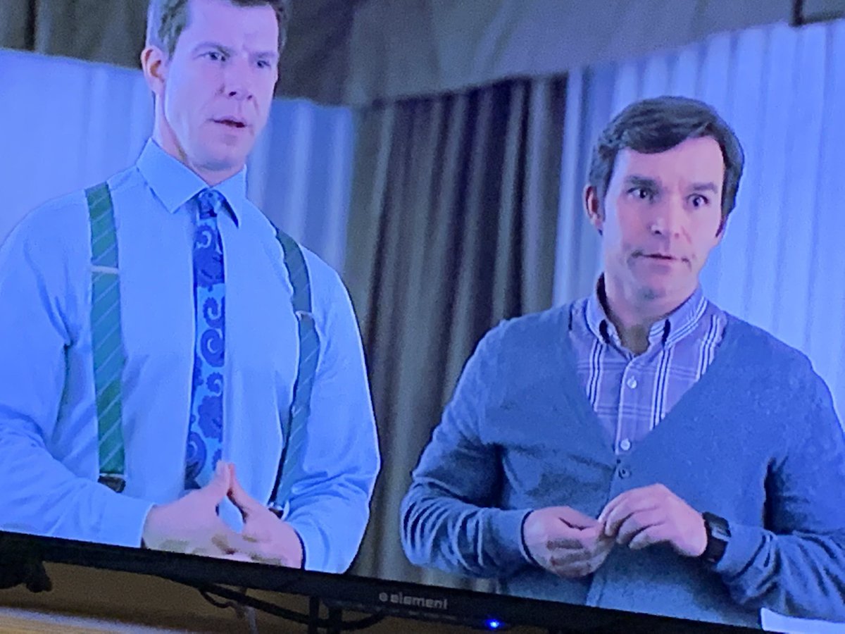 LoaderNancy's tweet photo. H: Who’s Steve? N: Well, he’s not with the Department of Agriculture! #ohNorman #stevesaspy #POstables @RandPope @hallmarkmovie #SSD #RenewSSD https://t.co/76KapezBed