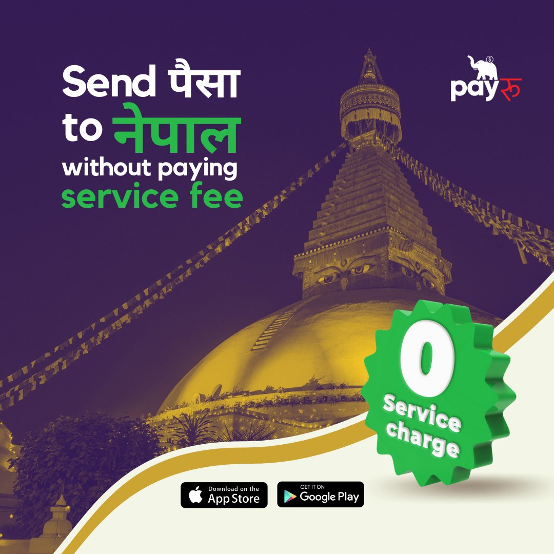 PayruRemit's tweet photo. | Fast, Great Rates &amp; No Service Fee | 
Sign up to start sending money to Nepal online in minutes! 
Also, send at least $2 by 30th June 2021 to enter our lucky draw to win $200. (T &amp; Cs Apply)
#giveaway #zeroservicefee #payru #Nepal  #esewamoneytransfer #esewa #Australia https://t.co/yacTynjPAR