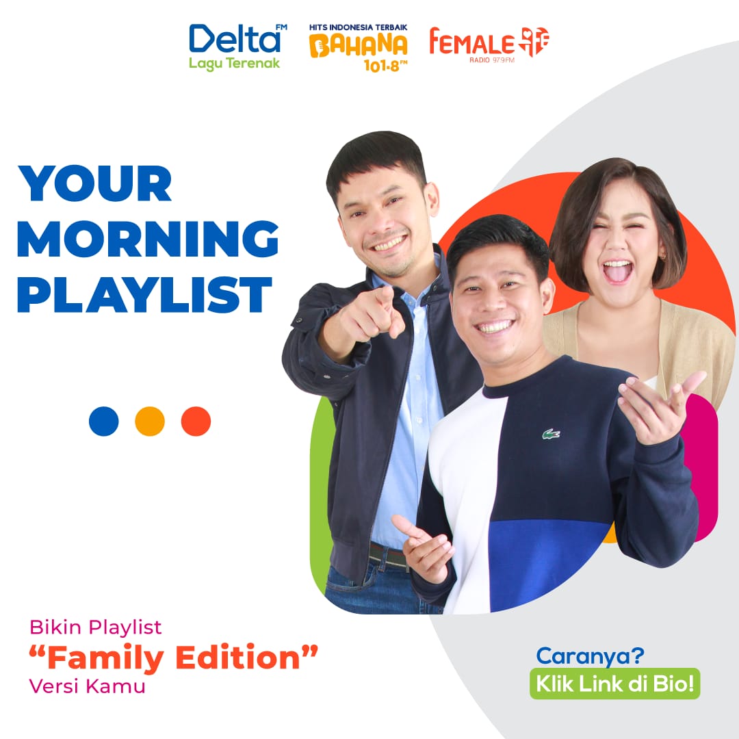 Delta_FM's tweet photo. Coba dong share lagu favorit yang suka dinyayiin, Good Friend, bareng keluarga di #YourMorningPlaylist

Mau nyanyi di rumah, tempat karaoke, atau carpool, bebas!

Playlist terpilih akan diputer di #GoodMorningIndonesia

Langsung klik https://t.co/ugmtsOObjR https://t.co/AIO9XQDhpz