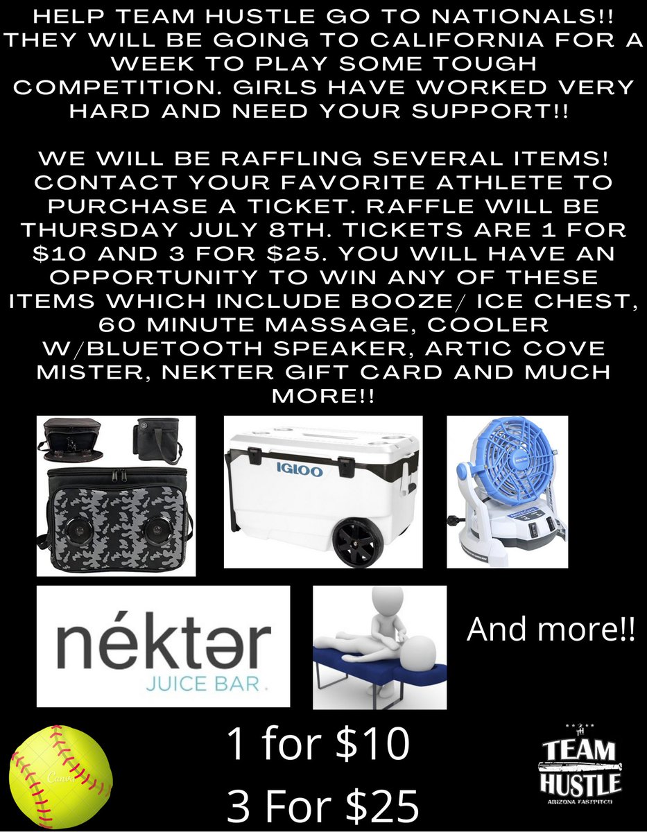 We are having a monster raffle. You will have a chance to win some awesome items. There will be more items added on raffle day! You can be one of the lucky winners! I accept venmo, zelle (rleyva426@gmail.com) or cash! Message me if interested! 1 for $10 or 3 for $25