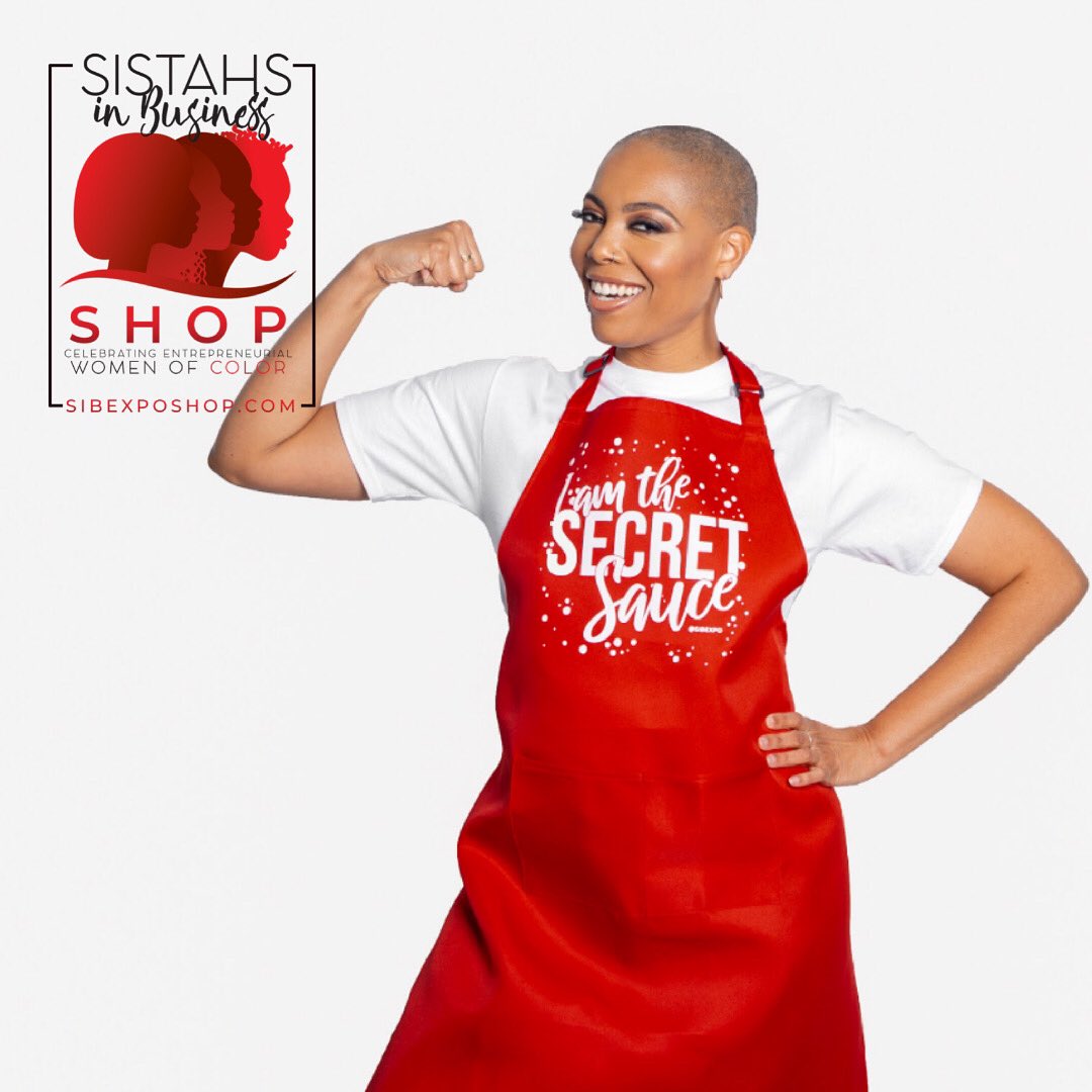 It’s OFFICIALLY #Summer2021, so you know what that means, Cookout Time! Who’s on the grill? We’ve got something for ya! 👩🏾‍🍳🍗
Our “I AM THE #SECRETSAUCE” aprons are unisex, adjustable, and water resistant. Order online at sibexposhop.com or buy in-store at #TheSistahShop!