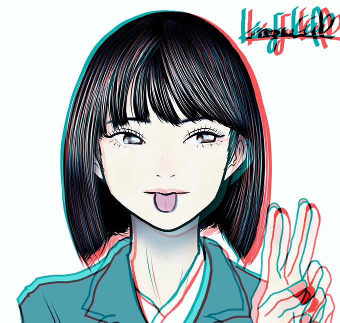 セミロングのtwitterイラスト検索結果