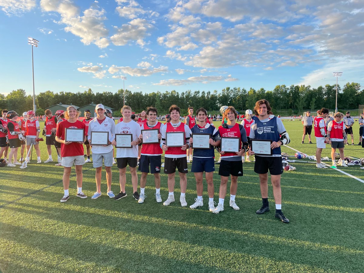 RoBoRobSTL's tweet photo. A great evening for a Senior All-Star Game tonight! Thanks to the players, coaches, families &amp; everyone involved. @USLacrosseSTL @MOLacrosse @StLouis_Lax @LouFuszLacrosse @MALOARefs https://t.co/r7Lnctfkgc