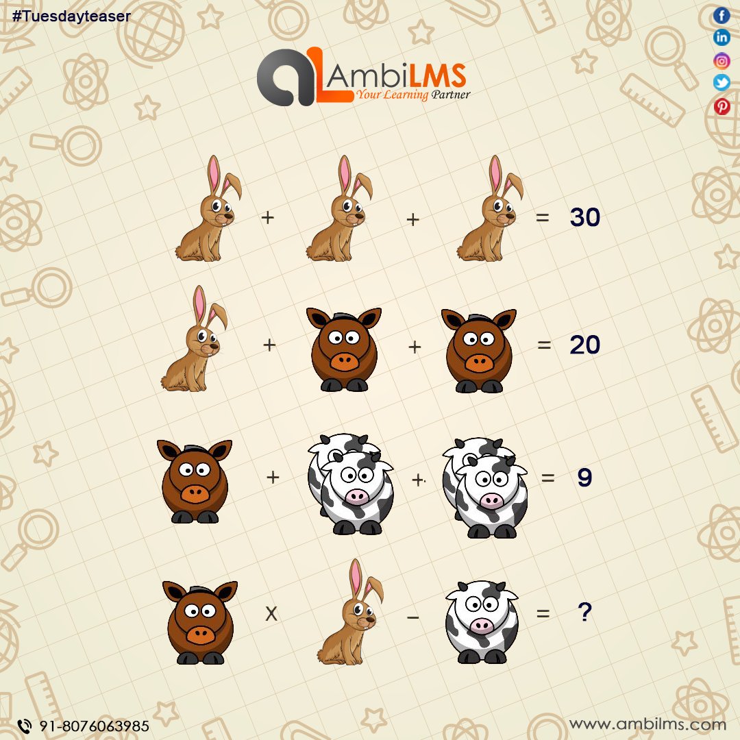AmbiLms's tweet photo. Answer the question
.
.
.
#ambilms #lmsofindia #Lms #k12education #K12Schools #k12learn #learningmanagementsystem #onlinelearning #livevideo #videoapp #bestlmsforschools #bestlmsvendor #schoollms #brainteaser #brainchallange https://t.co/l2OqxYYckX