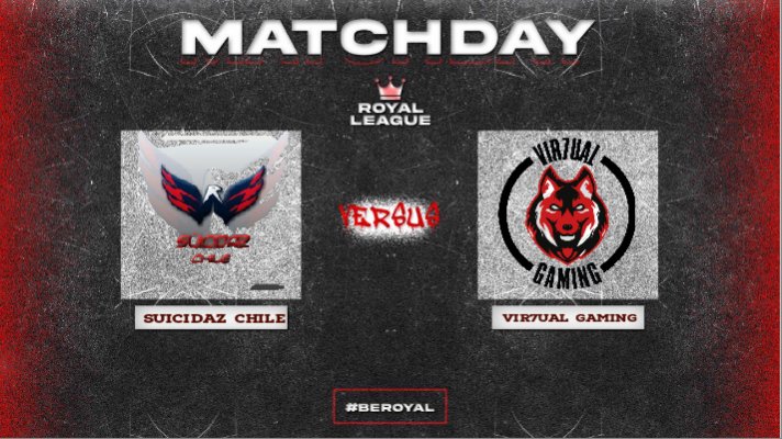 #MATCHDAY

HOY

Los chicos de <a href="/Vir7ualG/">Vir7ual-Gaming</a> se enfrentaran con los chicos de #suicidazchile por su 3 ronda de la Royal League ¿Quien sera el ganador de este Match?

⏰23:30🇨🇱 00:30🇦🇷
📺twitch.tv/royalleague1?s…