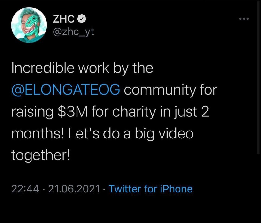 BubzMTL's tweet photo. #ELONGATExZHC 
@elongateog 
Looking forward to see this video!!!
#ELONGATE #ELONGATETOKEN #ELONGATE4CHARITY #elongate4betterworld #ELONGATECOMMUNITY #crypto #cryptocurrency #cryptocurrencies #altcoin #crypto4cause #elongate4betterworld #ZHC https://t.co/wX2gHrnEdS