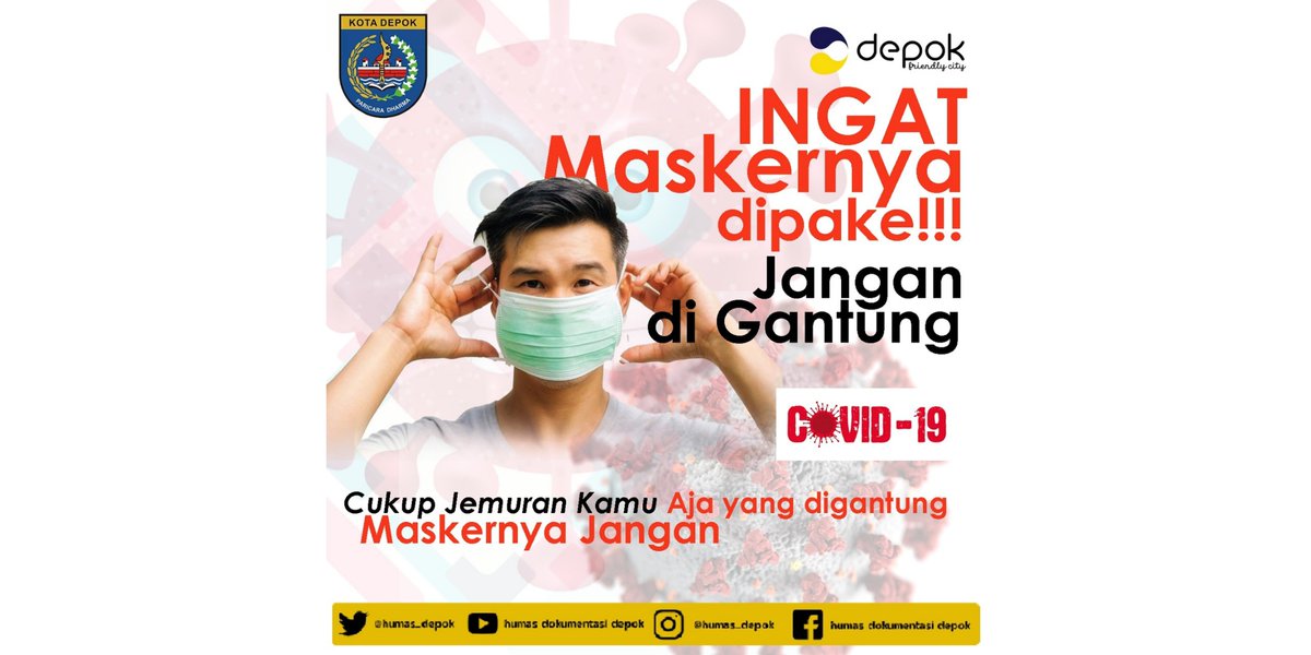 Siapa yg masih suka gantung Masker di dagu? Jangan lagi ya gaes, jangan abai&amp;menjadikan Masker aksesori di dagu. Yuk kita saling mengingatkan #pakaimaskermu di tiap aktifitas #bersamalawancovid19#disiplinprokes