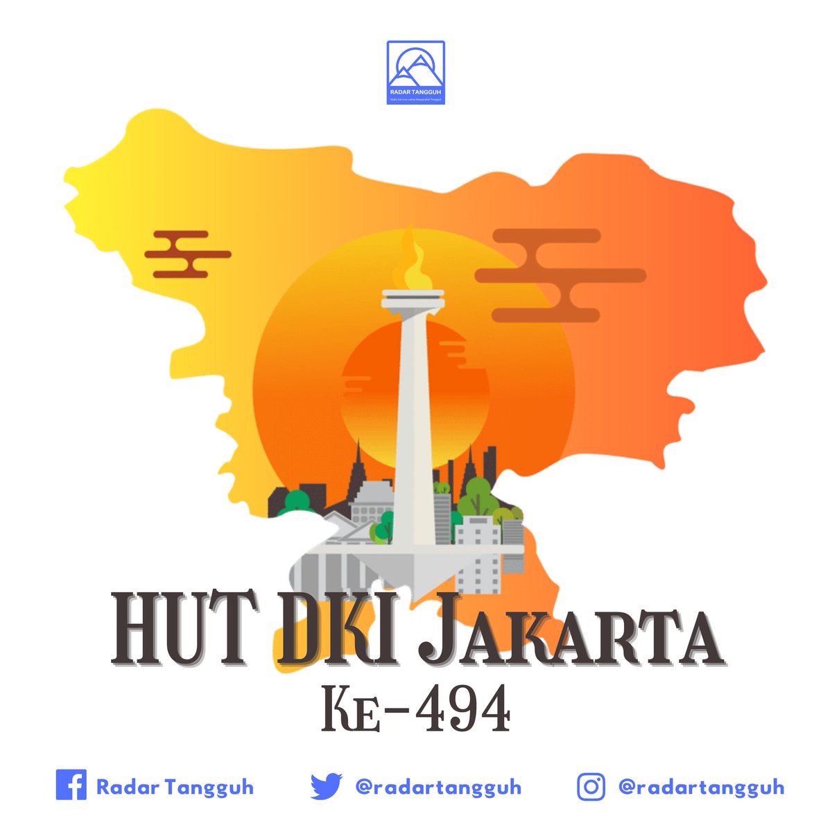 Dengan tema "Jakarta Bangkit", perayaan HUT Jakarta tahun ini diharapkan dapat membangkitkan semangat yang dapat menular ke berbagai daerah lain dalam menghadapi keadaan sulit akibat pandemi COVID-19.

#HUTJakarta494 #HUTDKIJakarta