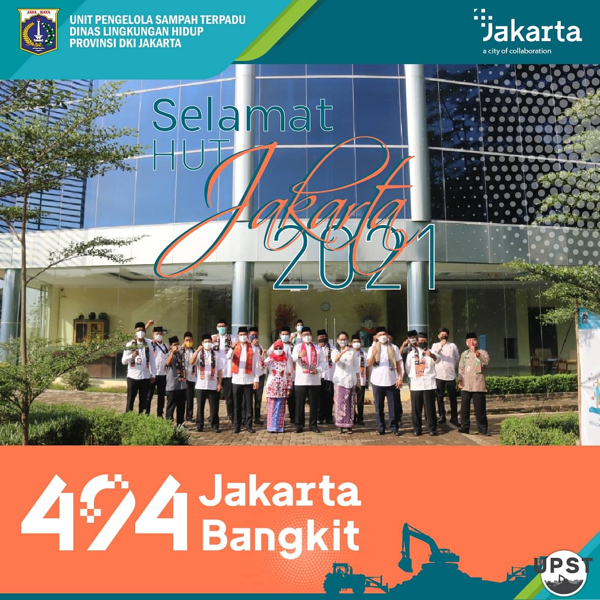 UPST_DLH's tweet photo. Peringatan HUT DKI Jakarta Ke 494 di isi dengan pelaksanaan upacara secara virtual yang dilaksanakan Kepala Unit Pengelola Sampah Terpadu Dinas Lingkungan Hidup Provinsi DKI Jakarta beserta jajaran.

"Dirgahayu Kota Jakarta ke 494"

#HUTDKIKe494
#TPSTBantargebang
#UPSTDLH https://t.co/yawM0MeYVy