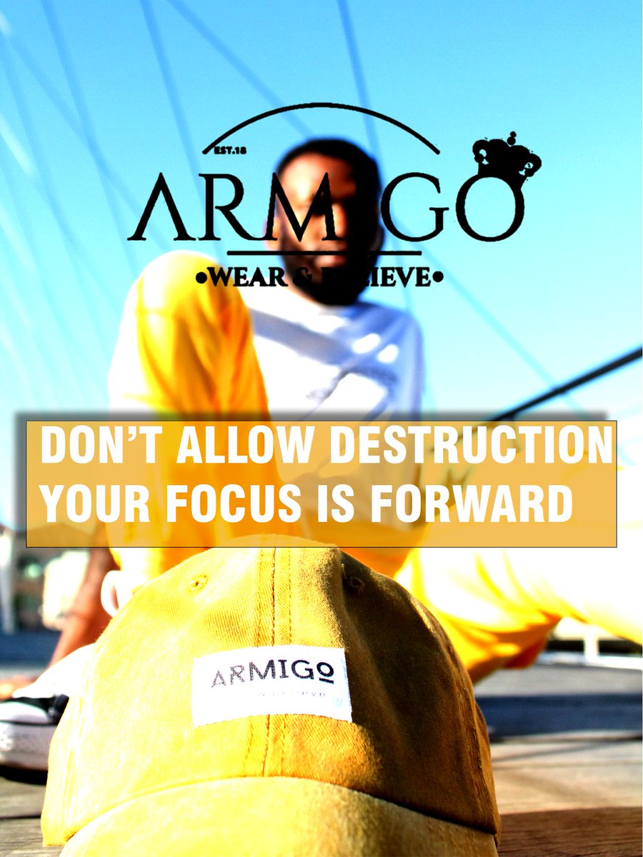 armigo_za's tweet photo. A reminder to us. 
Let us keep the focus forward a lot awaits ahead. 
Take no destruction.
Bigger things needs better focus.
.
#wearandbelieve #believeyoucan #fashion
#thereisanewbrandintown #royalfam #mabanxibeabantuarmigo #streetwearfashion #streetwear #striclystyle #sportswear https://t.co/8psmEfdhOT