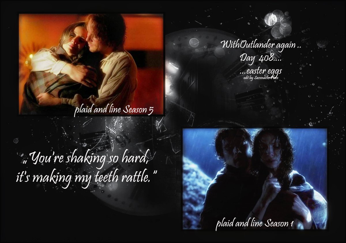 SassenachPlace's tweet photo. #Outlander #Droughtlander
#WithOutlanderAgain Day 408
#EasterEggs #BestLines #TheFirstNight Plaid & and teeth rattle
@OutlanderHome @SwietjesO @10MinDQ
@LallyFawn @danielalippke @AngusAngels
@apapworth58 @LuckeyLass @rosannefrank25
@Outlander_STARZ https://t.co/kP8Co9bg2w