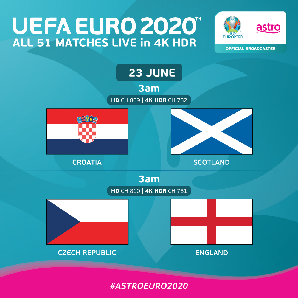 Astro euro 2020 schedule