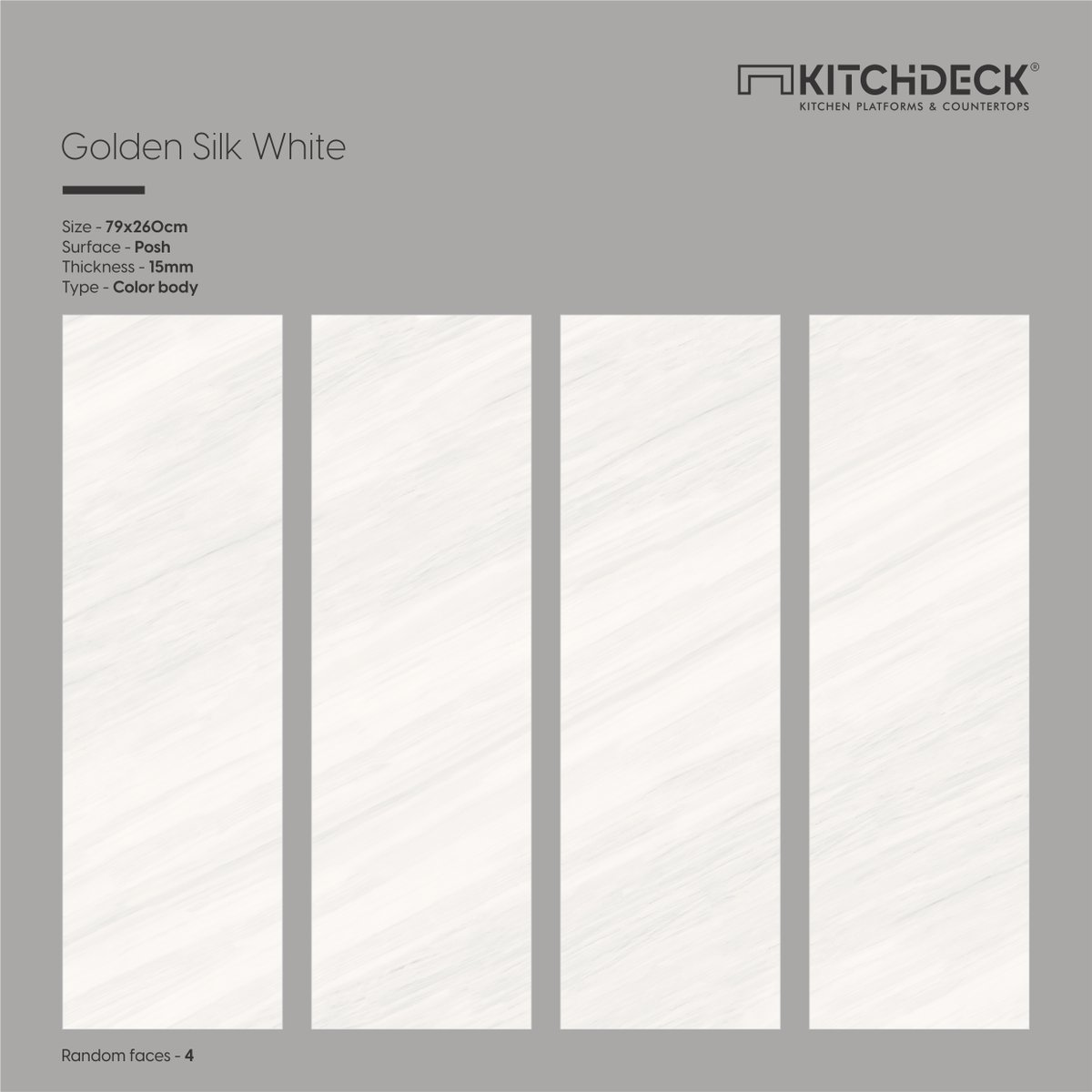 simpoloceramics's tweet image. GOLDEN SILK WHITE
Available Sizes: 79x260cm
Thickness: 15mm
Surface: POSH Surface with ‘iM+’

#kitchdeck- #kitchenplatforms &amp;amp; #countertops.