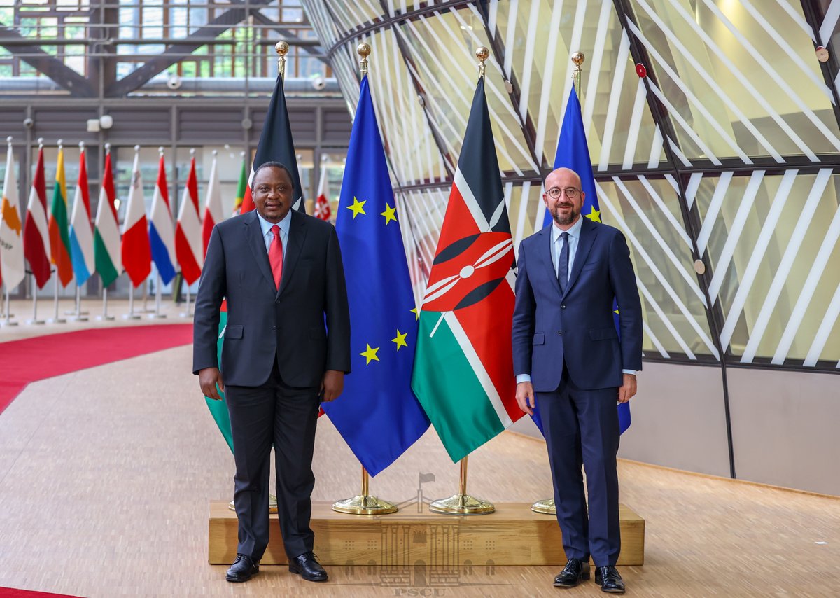 StateHouseKenya's tweet photo. 1/4 Kenya and the European Union (EU) have unveiled a strategic dialogue framework through which they seek to step up their bilateral relations. https://t.co/wtZq4473XA