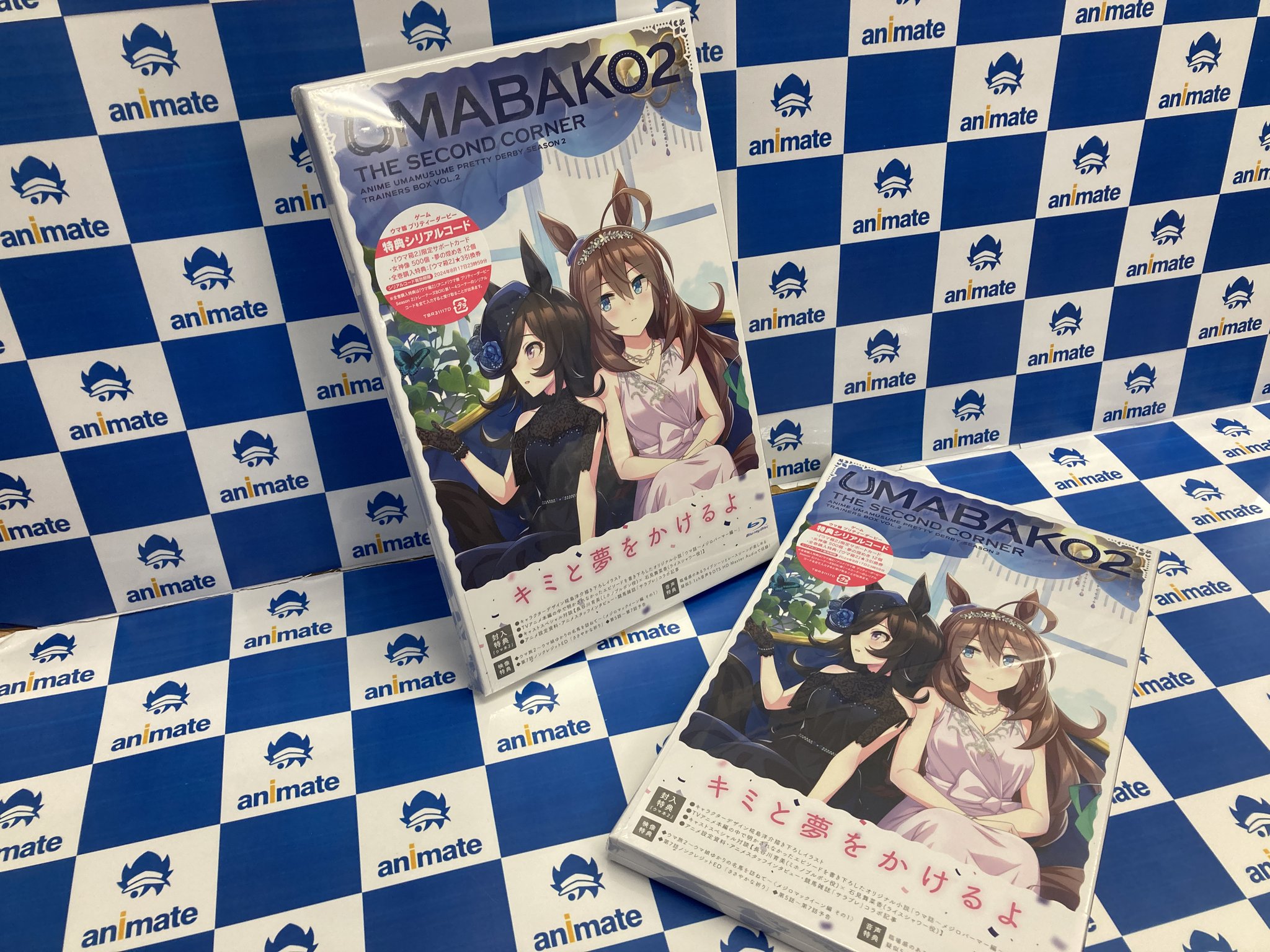 アニメイト川崎 新譜入荷情報 6 23発売bd Tv ウマ娘 プリティーダービー Season 2 ウマ箱 2 第2コーナー トレーナーズbox が本日入荷したサキ アニメイト全巻購入特典は 勝負服アクリルキーホルダー2個セット 描き下ろしb2タペストリー が付く
