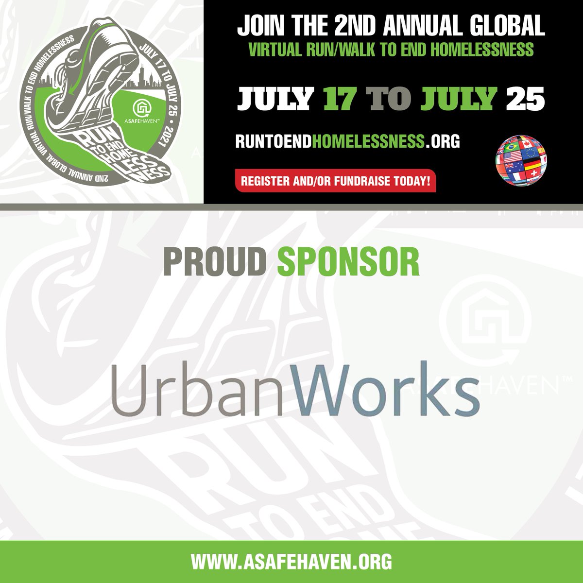 UrbanWorks has been a proud sponsor for over 6 years of <a href="/A_Safe_Haven/">痕沫</a>'s Annual Run/Walk to End Homelessness. This will be the second year that it is virtual! Beginning July 17th, join us in supporting a great cause. runsignup.com/Race/IL/Chicag…