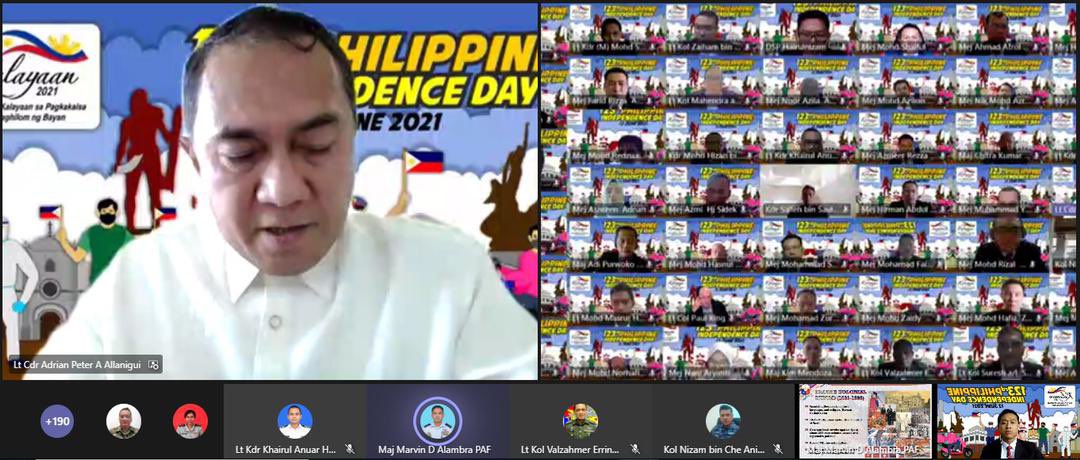 MAFSC_'s tweet photo. 22.06.2021. MAFSC 123rd Philippines Independence Day Celebration Conducted via MS TEAM attended by all MAFSC members including the Commandant, FM/DS and all CP. The MAFSC wishes Happy 123rd Independence Day to the Philippines.#Puspahanas #Mafsc #123rdPhilippineIndependenceDay https://t.co/jn3M2nhicZ