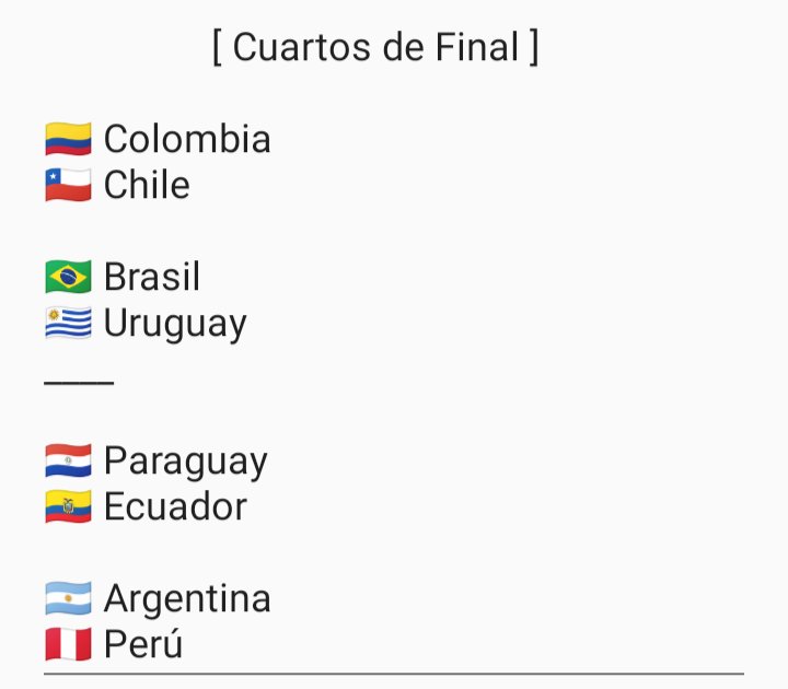 AtalantaCalc10's tweet photo. Posible Escenario 📊.
🇺🇾 Uruguay Gana a Bolivia 🇧🇴
🇵🇾 Paraguay Gana a Chile 🇨🇱
🇵🇾 Paraguay No Pierde vs Uruguay🇺🇾
🇦🇷 Argentina Gana a Bolivia 🇧🇴
--
🇪🇨 Ecuador Gana a Perú 🇵🇪
🇻🇪 Venezuela No Pierde vs Perú 🇵🇪
🇧🇷 Brasil Gana a Venezuela 🇪🇨. https://t.co/Ddw0O3HrwS