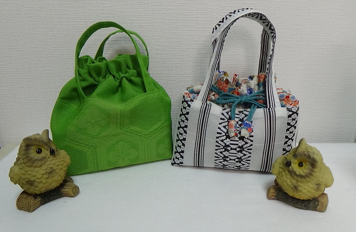 着物仕立て 装々 على تويتر 夏の帯で巾着バッグ作ってみました 作り方を明日 Youtube にupします びっくりするくらい簡単なのでお楽しみに 只今 動画編集中です 帯のリメイクバッグ 浴衣にピッタリバッグ