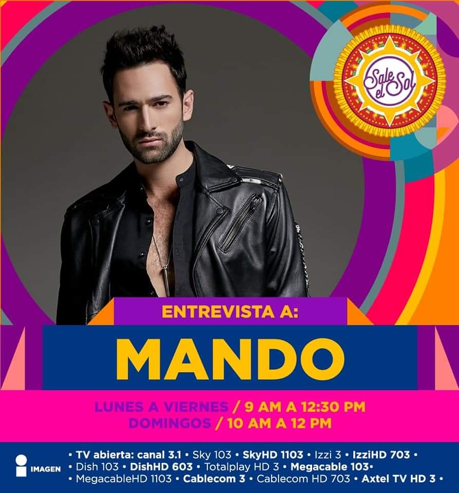 Comanders_MTY's tweet image. MAÑANA! No se pierdan la entrevista de @musicmandomx en el programa @saleelsoltv por Imagen Televisión!

@ComandersCDMX