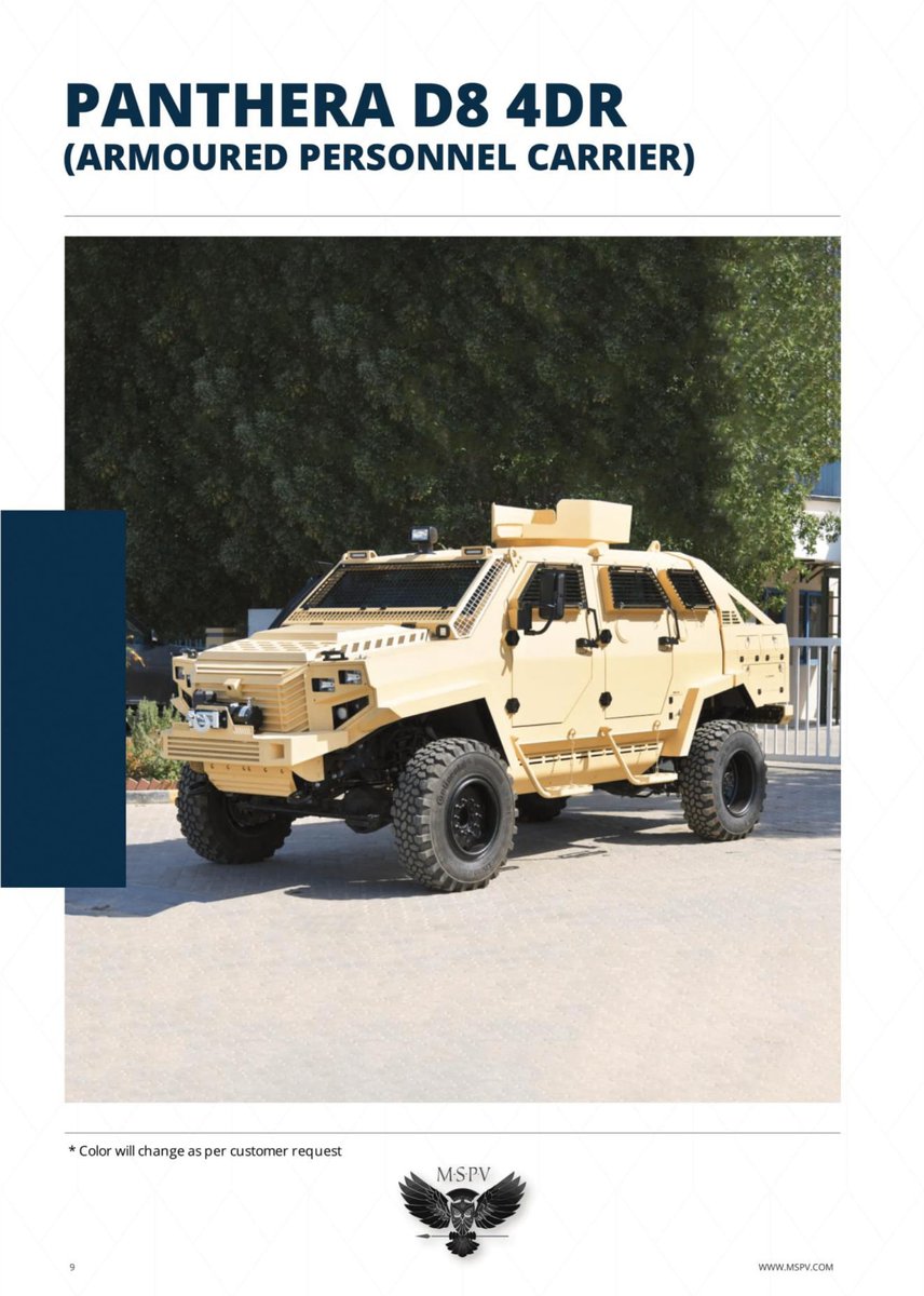 MSPV Armoured Personnel Carriers India
Protection Level:- B4+/B6/B7/Stanag-1/Stanag-2
Contact us at +91 8796090783(WhatsApp)+971 55 608 9277 bhushan@mspv.in visit mspv.in  
#ArmouredPersonnelCarriersIndia #ArmouredPersonnelCarrierIndia #ArmouredVehicleIndia