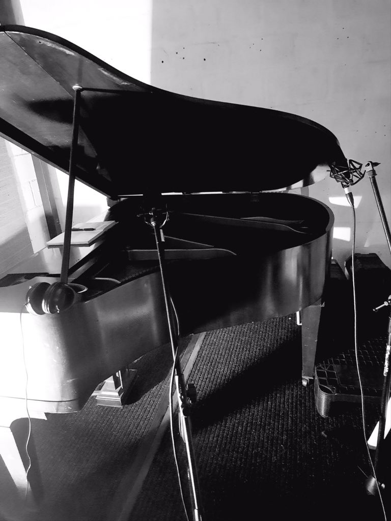 Riaan Nieuwenhuis in studio working on instrumental songs by Jean Tunes Marais.