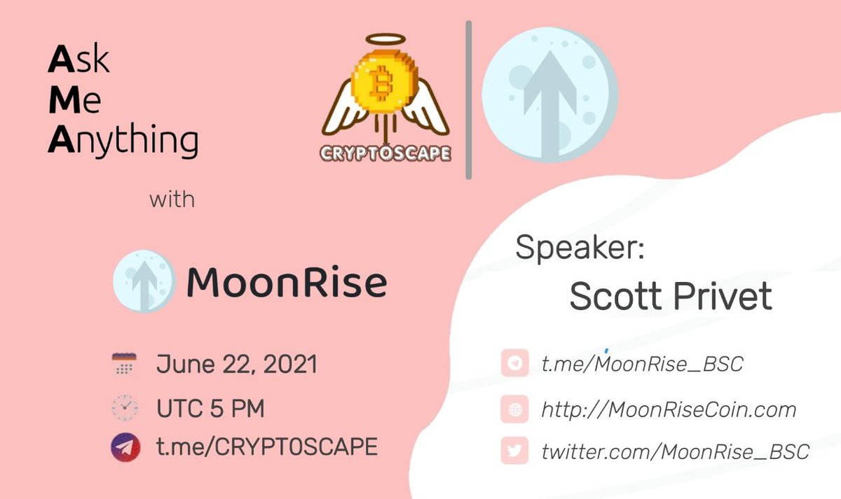 Amazing launch for MoonRise today! Started at a $50k marketcap and peaked at over $2.5M! Here's what the team has in store over the next few days:

- 2 AMAs tomorrow (with one group being kept secret for now)
- CoinGecko/CMC expedited listings
- Huge marketing
- More #MoonShots!