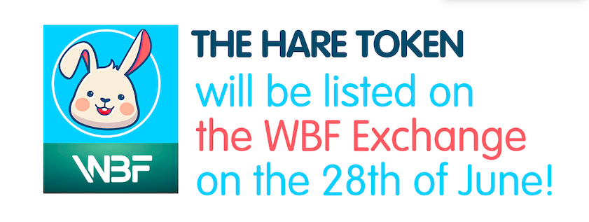 WBFex's tweet photo. WBF Exchange will list $HARE and open HARE / USDT  trading pair ! https://t.co/QGAS01YzIE