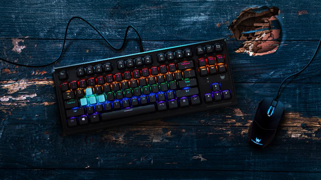 The #Aethon301 TKL’s tactile Gateron Blue switches can soothe your fingertips while absorbing your fury.