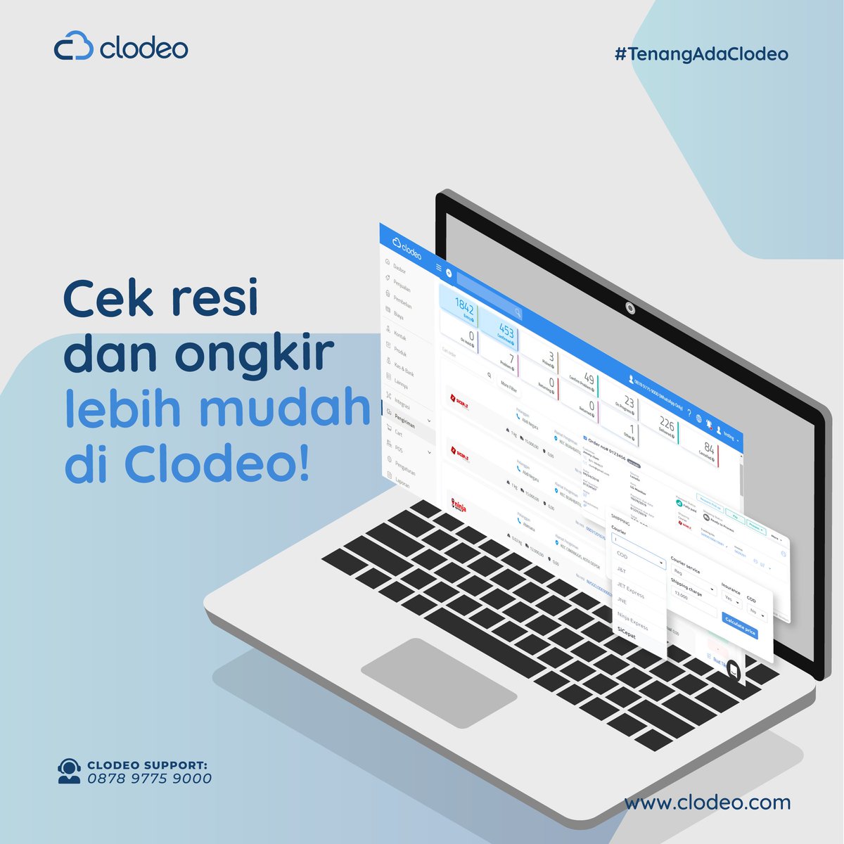 clodeo_id's tweet photo. Masih cek resi/ongkir ke website expedisi? Ribet😫

Nikmati mudahnya cek resi dan ongkir otomatis di Clodeo! Ngurus bisnsi makin nyaman, dan yang pasti nggak ribet! 

Cari tahu lebih lengkap seputar fitur cek resi dan ongkir melalui website kami di https://t.co/OtfpZmGoMa. https://t.co/eabkY0FFjr