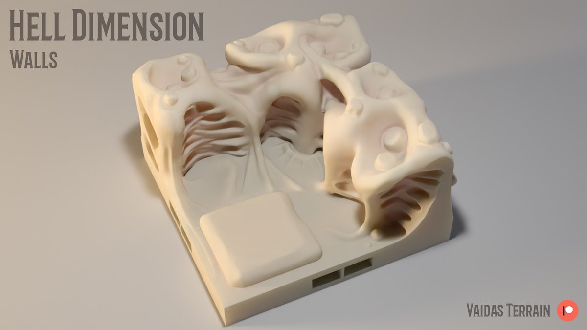 Work on the low walls for the Hell Dimension Walls expansion continues! This will be my largest expansion!
#TTRPG #ttrpgfamily #DnD #DnD5e #Pathfinder #tabletopgaming #tabletopgames #terrain #3Dprinting  #3Dprintedterrain