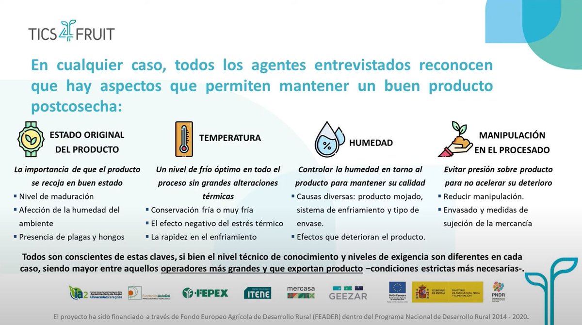 Mercasa_mercas's tweet photo. ✅Jornada #TICS4FRUIT En el estudio cualitativo realizado por #Mercasa a los operadores de la Red de #Mercas, la innovación y el uso #TICs es valorado positivamente para la optimización postcosecha de #frutas 📲🍅🥭
El proyecto @tics4fruit está financiado por el @mapagob https://t.co/IIUhXQCmsp