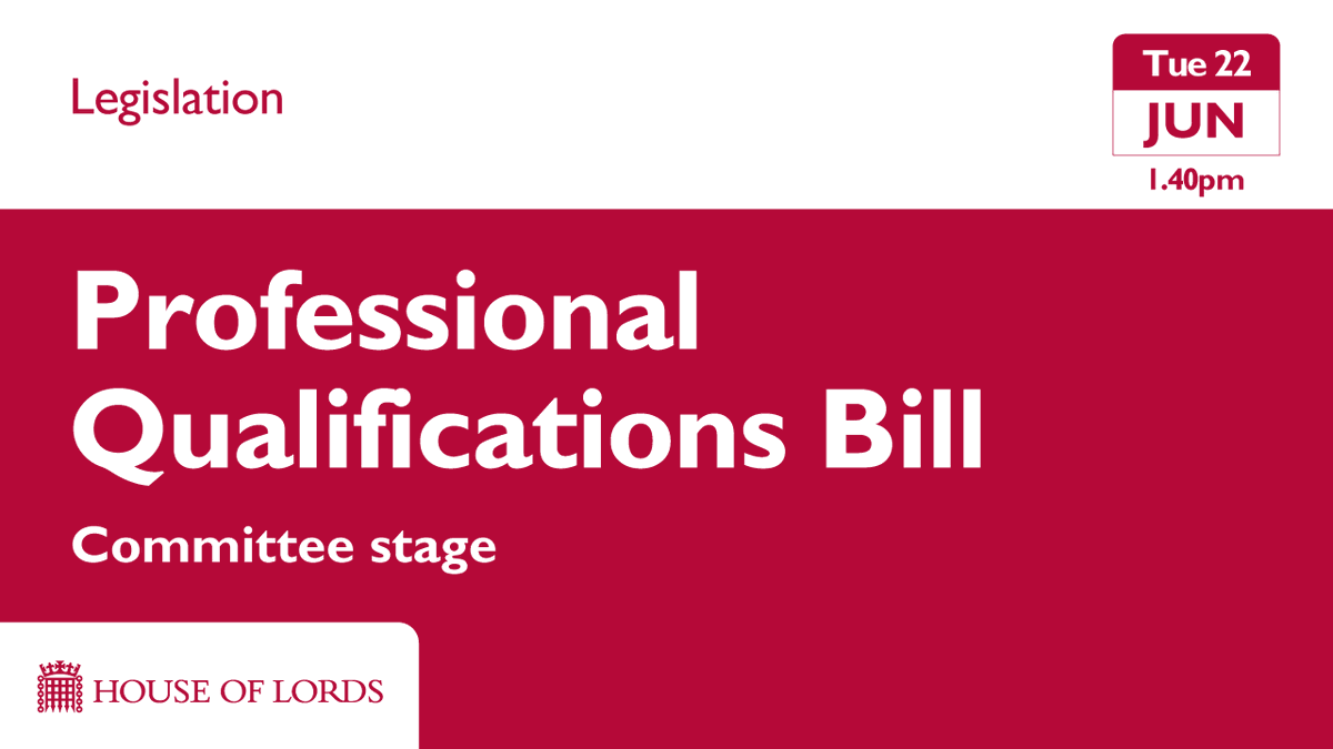 UKHouseofLords's tweet photo. #HouseofLords discusses regulator duties and new recognition systems for #architects as detailed examination of #ProfessionalQualificationsBill continues. Find out more https://t.co/iVmTnktQuO https://t.co/GoYKwK7PQ4
