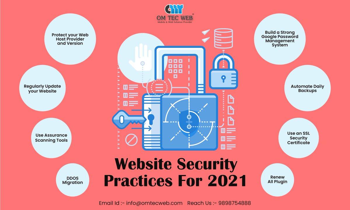 OmTec_Web's tweet photo. The Complete Website Security Practices for 2021
Here, are some tips to secure your website. This is one of the best website security practices to stay on top of search engines.
#websitesecurity #websitedevelopment #omtecweb #webdevelopment #websitedesign https://t.co/3kJDOXkjwP