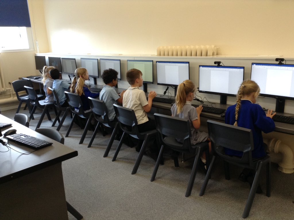 latimerprimary's tweet photo. #ClassKB have worked hard in the ICT suite today. We have learnt how to log on and off, open a word document, change text styles, size and colour and also learnt how to search for facts on Google. The children really enjoyed learning these new skills 👍🏻 #LatimerICT #enthusiasm https://t.co/Y6xt1rYocM
