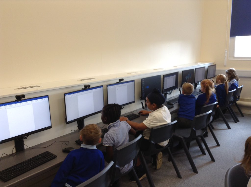 latimerprimary's tweet photo. #ClassKB have worked hard in the ICT suite today. We have learnt how to log on and off, open a word document, change text styles, size and colour and also learnt how to search for facts on Google. The children really enjoyed learning these new skills 👍🏻 #LatimerICT #enthusiasm https://t.co/Y6xt1rYocM