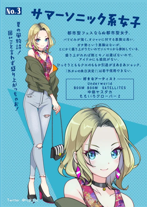 日本4大夏フェスのイメージを勝手に擬人化したシリーズ(異論は認める) 
