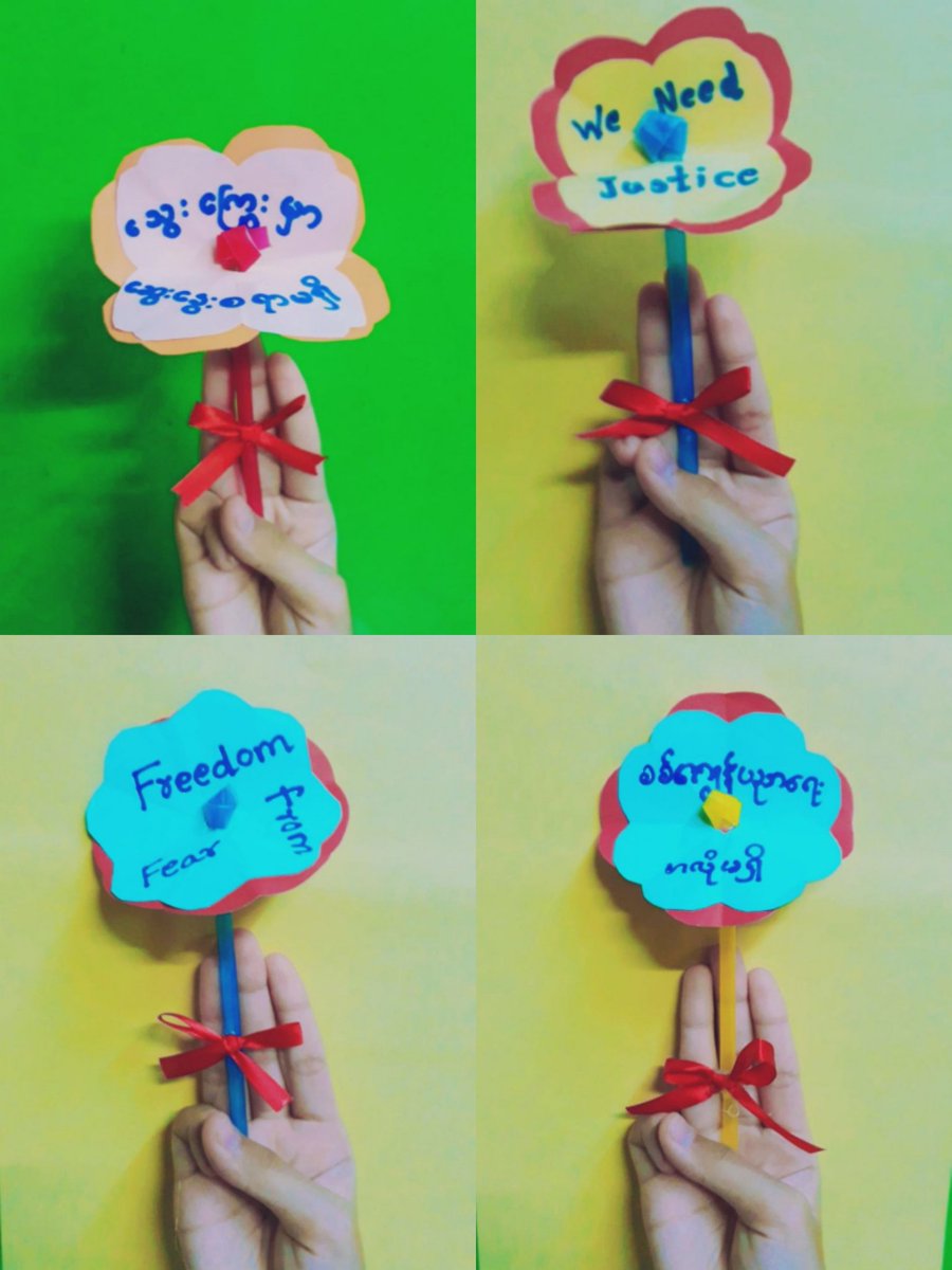 don_msi's tweet photo. Youths in Myanmar joined a #RemembrancePoppy🌺 campaign today for all fallen heroes during the spring revolution, as well as PDF who sacrificed their lives &amp; the refugees who lost their lives due to the atrocities committed by terrorist SAC.
#June22Coup 
#WhatsHappeningInMyanmar https://t.co/8zPR18Rczj