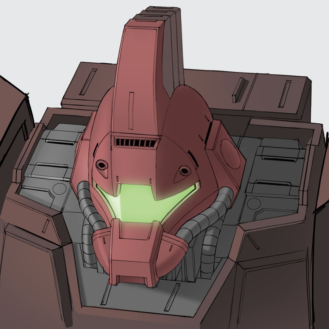 febridhaniart's tweet photo. Alternate Galbaldy β with visor.

#gundam #gunpla #mecha #cyberpunk #customkit #illustration #sketch #hardsurface https://t.co/HyBo7yqIfK