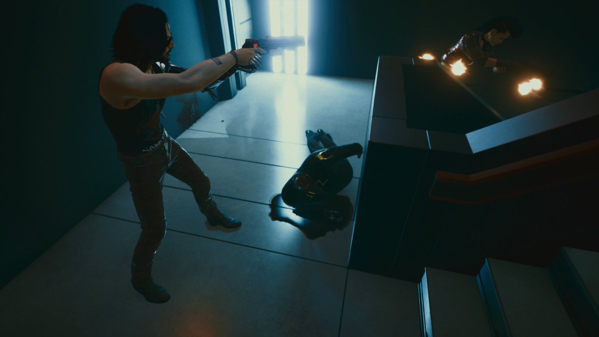 Melon16's tweet photo. Johnny ain't messing #headshot #hisheadsoff #PS5Share, #Cyberpunk2077 https://t.co/AEZDt84BX9